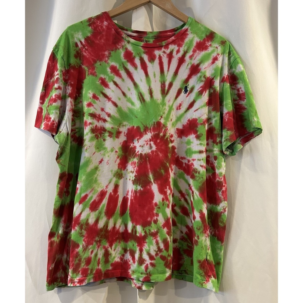 Polo Ralph Lauren Men's Short Sleeve Tie-Dye T-Shirt Spiral Size XL